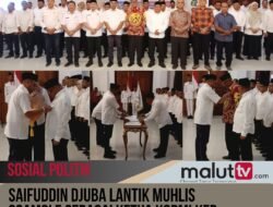 Konsolidasi Organisasi : Saifuddin Djuba Lantik Muhlis Soamole Sebagai Ketua KORMI Kepulauan Sula Periode 2026 – 2031.