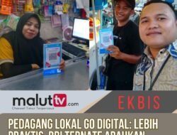 Pedagang Lokal Go Digital: Lebih Praktis, BRI Ternate Fasilitasi Pembayaran Tunai Lewat QRIS.