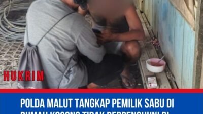 Polda Malut Tangkap Pria Pemilik Sabu di Rumah Kosong Tak Berpenghuni di Ternate.