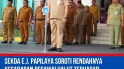 Sekda E.J. Papilaya Soroti Rendahnya Kesadaran Pegawai Halut Terhadap Program Sensus Ekonomi.