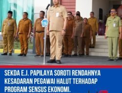 Sekda E.J. Papilaya Soroti Rendahnya Kesadaran Pegawai Halut Terhadap Program Sensus Ekonomi.