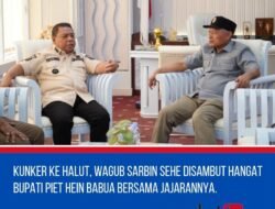 Kunjungan Kerja ke Halut, Wagub Sarbin Sehe Disambut Hangat Bupati Piet Hein Babua.