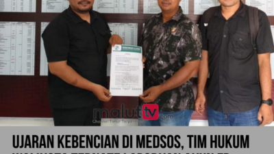 Ujaran Kebencian di Medsos, Tim Hukum Wali Kota Ternate Laporkan Akun Facebook Wiwin ke Polda Malut.