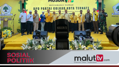 Dapat Mandat Alien Mus, Ikram Malan Sangaji Buka Musda VII Golkar Ternate.