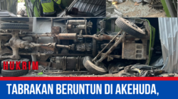 Tabrakan Beruntun di Akehuda, 1 Tewas dan 3 Korban Luka-Luka.